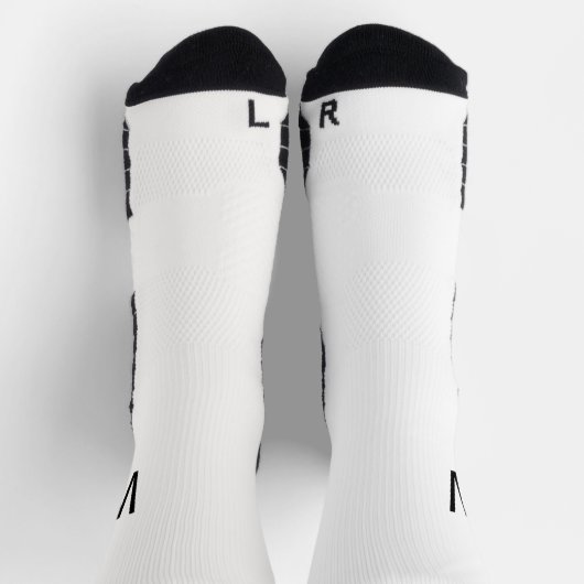 Black Monogram White Socks Sokken (Top)