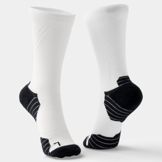 Black Monogram White Socks Sokken (Gebogen)
