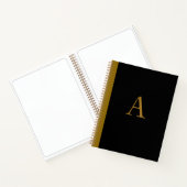 Black Monogramed Art Sketchbook Notitieboek Gift (Binnen)