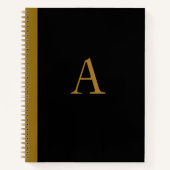 Black Monogramed Art Sketchbook Notitieboek Gift (Voorkant)
