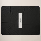 Black Monogrammed Sherpa Blanket Deken (Voorkant (horizontaal))