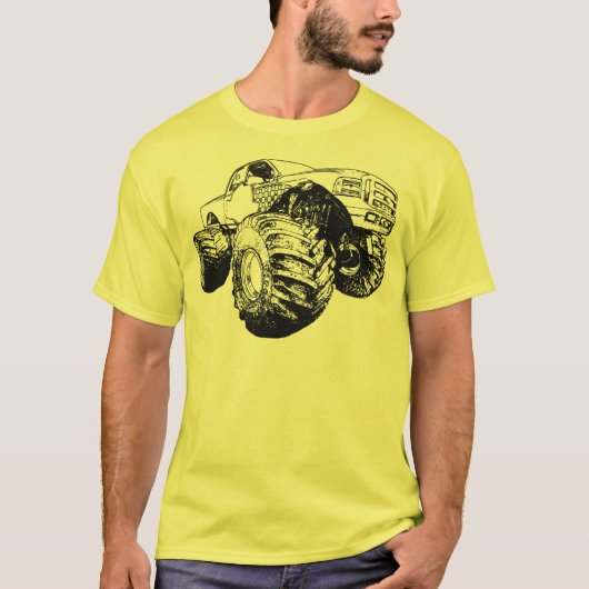 Black Monster Truck T-shirt (Voorkant)