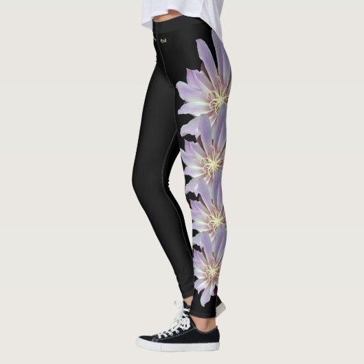Black Montana Bitterroot State Flower Leggings (Links)