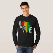 Black Month History Love Africa T-shirt (Voorkant volledig)