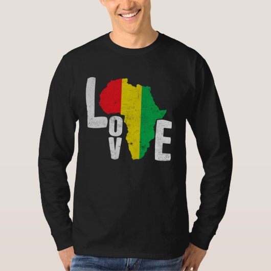 Black Month History Love Africa T-shirt (Voorkant)