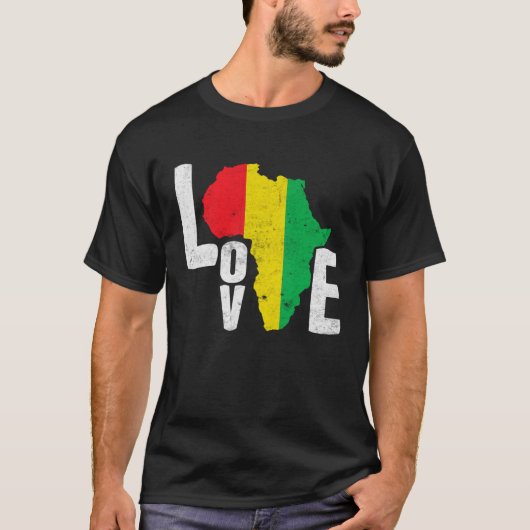 Black Month History Love Africa T-shirt (Voorkant)