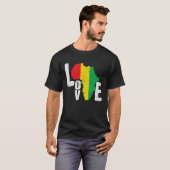 Black Month History Love Africa T-shirt (Voorkant volledig)
