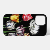  Black Moody Floral Colorful iPhone Hoesje (Achterkant horizontaal)