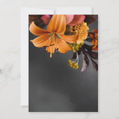 Black Moody Gothic Sinaasappel Lily Verjaardag Kaart (Achterkant)