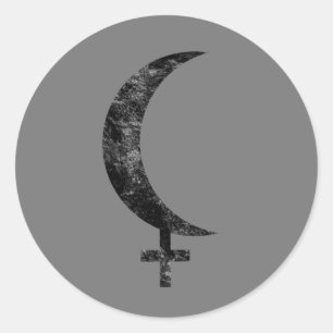 Black Moon Lilith Esoterische Astrologie Teken Ronde Sticker