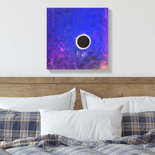 Black Moon Night – Moody Canvas Afdrukken (Insitu (Slaapkamer))