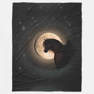Black Moon Shine Horse Blanket Fleece Deken
