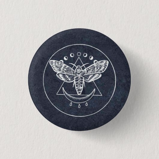 Black Moon Sigil Ronde Button 3,2 Cm (Voorkant)