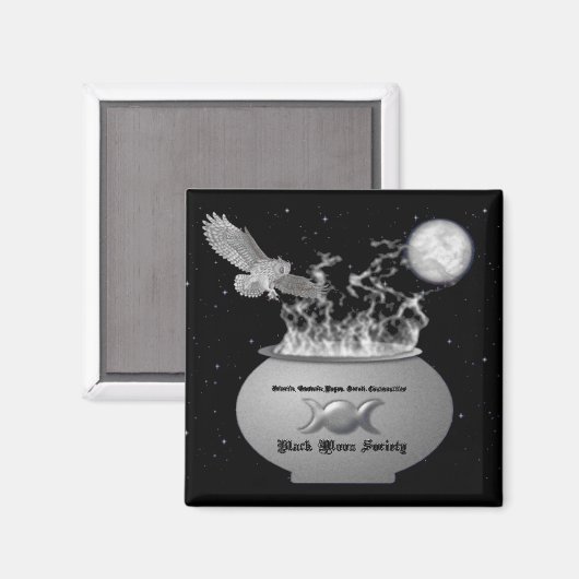 Black Moon Society Magnet (Voorkant / Achterkant)