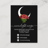 Black Moon Spell Jar en Kit Visitekaartje (Voorkant)