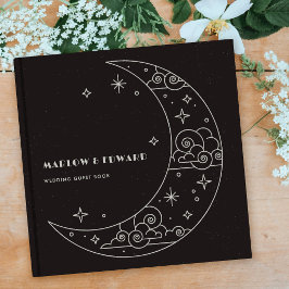 Black Moon & Stars Hemelbruiloft Gastboek Gastenboek