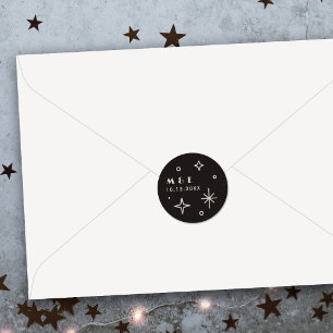 Black Moon & Stars Hemelbruiloft Sticker