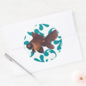 Black Moor Goldfish Sticker (Envelop)