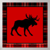 Black Moose, Red Pset Poster (Voorkant)