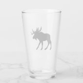 Black Moose Silhouette Glas (Achterkant)