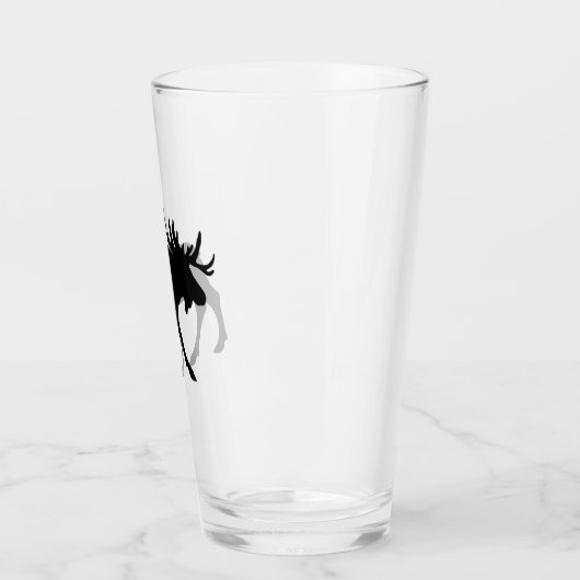 Black Moose Silhouette Glas (Links)