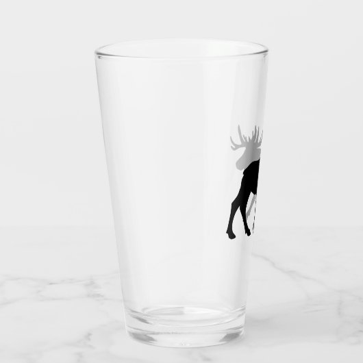 Black Moose Silhouette Glas (Rechts)