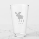 Black Moose Silhouette persoonlijk Glas (Achterkant)
