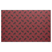 Black Moose Silhouettes op Red Stof (Yard (91,4 cm))