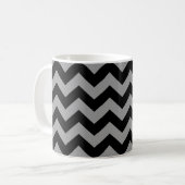 Black Moroccan Moods Chevrons Koffiemok (Voorkant links)