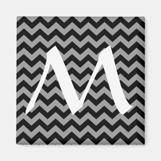 Black Moroccan Moods Chevrons Magneet (Voorkant)