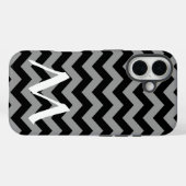 Black Moroccan Moods Chevrons met Monogram Case-Mate iPhone Case (Achterkant (horizontaal))
