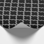 Black Moroccan Moods Quatrefoil Cadeaupapier (Hoek)
