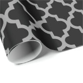 Black Moroccan Moods Quatrefoil Cadeaupapier (Rol Hoek)