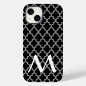 Black Moroccan Moods Quatrefoil Case-Mate iPhone Case (Achterkant)