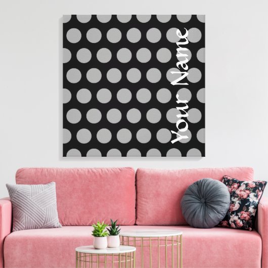 Black Moroccan Moods Stippen Canvas Afdruk (Insitu (Woonkamer))