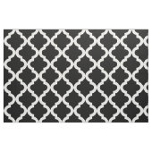 Black Moroccan Quatrefoil print Stof (Yard (91,4 cm))