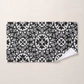 Black Moroccan Tegel Pattern Bath Towel Set Bad Handdoek (Handdoek)