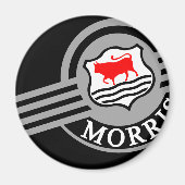 Black Morris Minor Fridge Magneet (Voorkant)