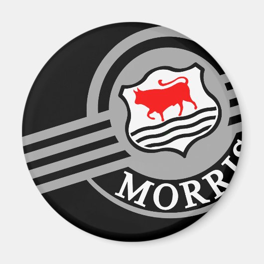 Black Morris Minor Fridge Magneet (Voorkant)