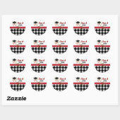 Black Mortar en Diploma Afstuderen Ronde Sticker (Vel)