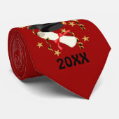 Black Mortar en Diploma Afstuderen Stropdas (Opgerold)