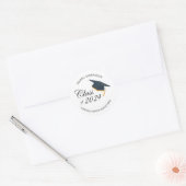 Black Mortar pet, Klasse van elk jaar Ronde Sticker (Envelop)