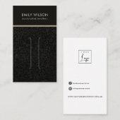 BLACK MOSAIC TEXTURE HAIR CLIP DISPLAY-KAART VISITEKAARTJE (Voorkant / Achterkant)