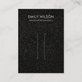 BLACK MOSAIC TEXTURE HAIR CLIP DISPLAY-KAART VISITEKAARTJE