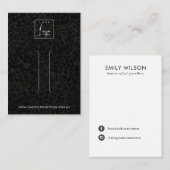 BLACK MOSAIC TEXTURE HAIR CLIP DISPLAY-KAART VISITEKAARTJE (Voorkant / Achterkant)