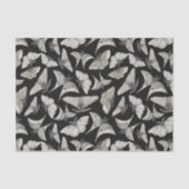 Black Moth Butterfly Pattern Halloween Tissuepapier (Voorkant)