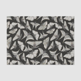 Black Moth Butterfly Pattern Halloween Tissuepapier