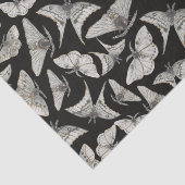 Black Moth Butterfly Pattern Halloween Tissuepapier (Detail)
