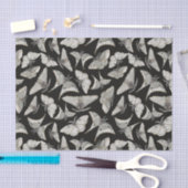 Black Moth Butterfly Pattern Halloween Tissuepapier (Craft)