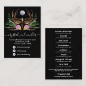 Black Moth Moon Spell Jar Kit Visitekaartje (Voorkant / Achterkant)